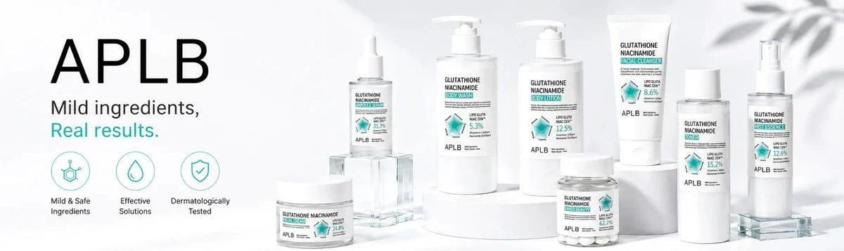 APLB collection banner featuring products at K-Beauty Shine