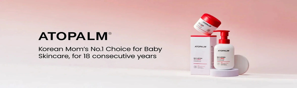 Atopalm collection banner featuring products at K-Beauty Shine
