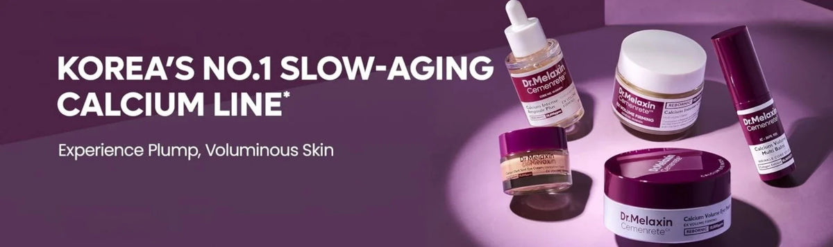 Dr. Melaxin collection banner featuring products at K-Beauty Shine