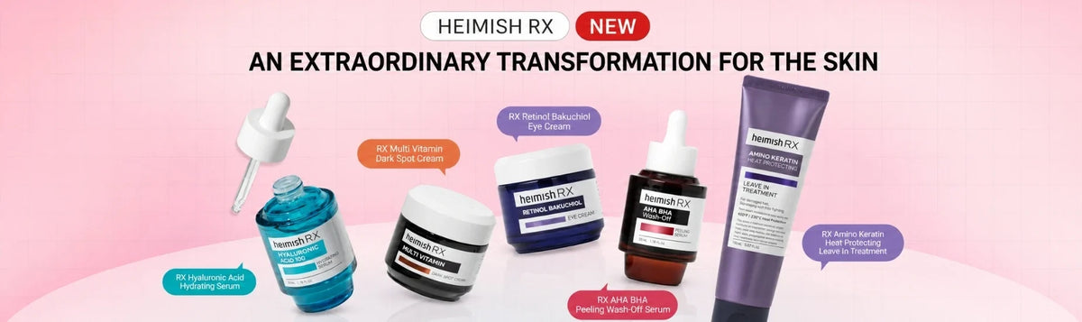 Heimish collection banner featuring products at K-Beauty Shine