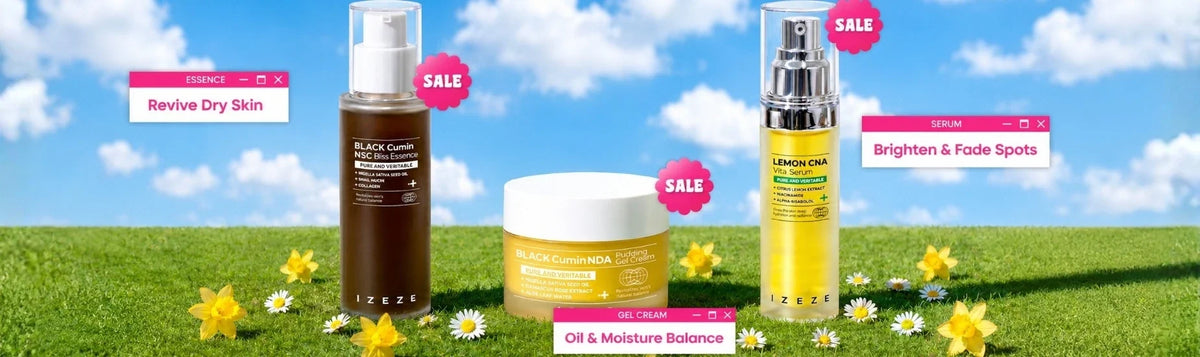 Izeze collection banner featuring products at K-Beauty Shine