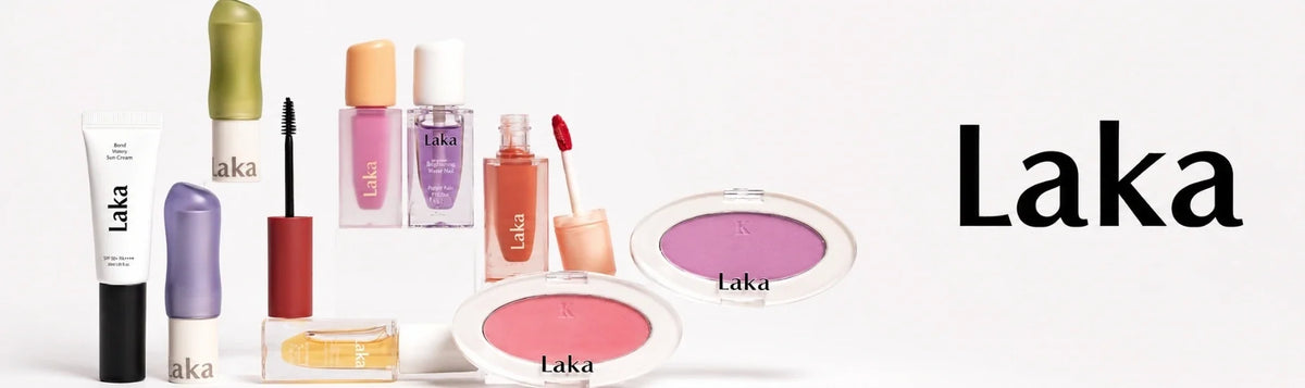 Laka collection banner featuring products at K-Beauty Shine