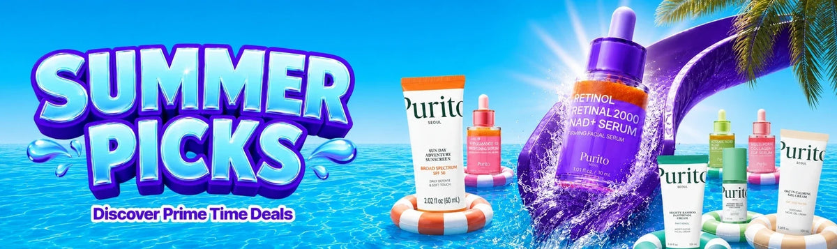 Purito collection banner featuring products at K-Beauty Shine