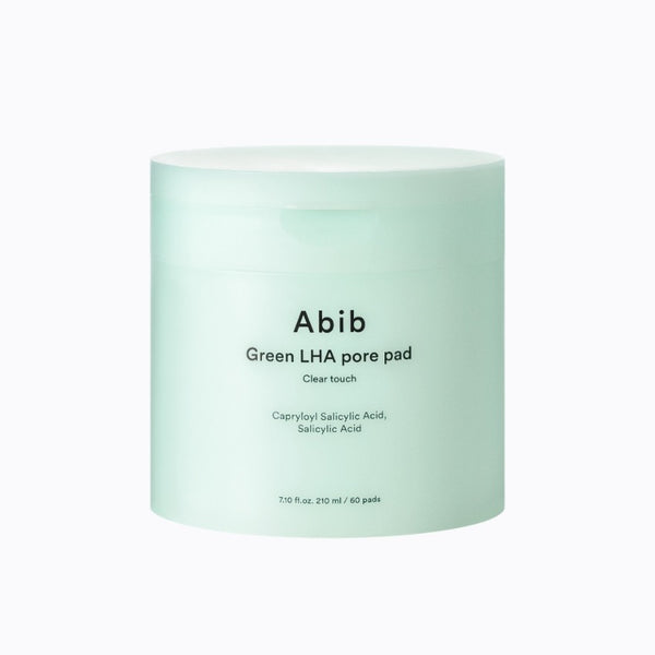 Abib Green LHA Pore Pad Clear Touch: 210 ml jar with 60 toner pads