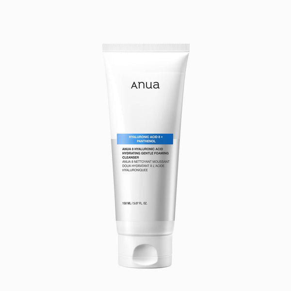 Anua 8 Hyaluronic Acid Hydrating Gentle Foaming Cleanser: 150 ml product packaging