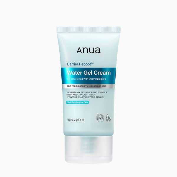Anua Barrier Reboot Water Gel Cream: 100 ml product packaging