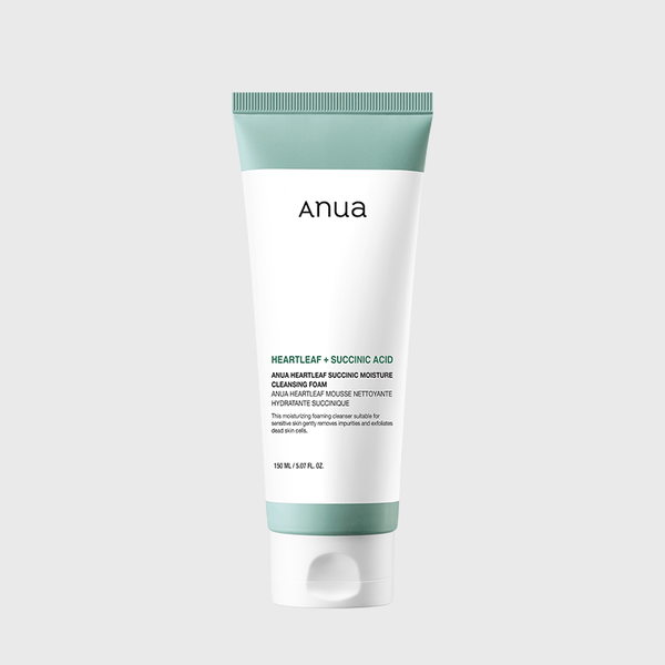 Anua Heartleaf Succinic Moisture Cleansing Foam 150 ml: product packaging