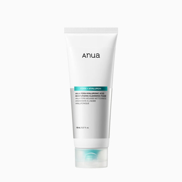 Anua PDRN Hyaluronic Acid Moisturizing Cleansing Foam: 150 ml product packaging