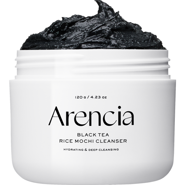 Arencia Black Tea and Yuzu Rice Mochi Cleanser 120 g - front product view