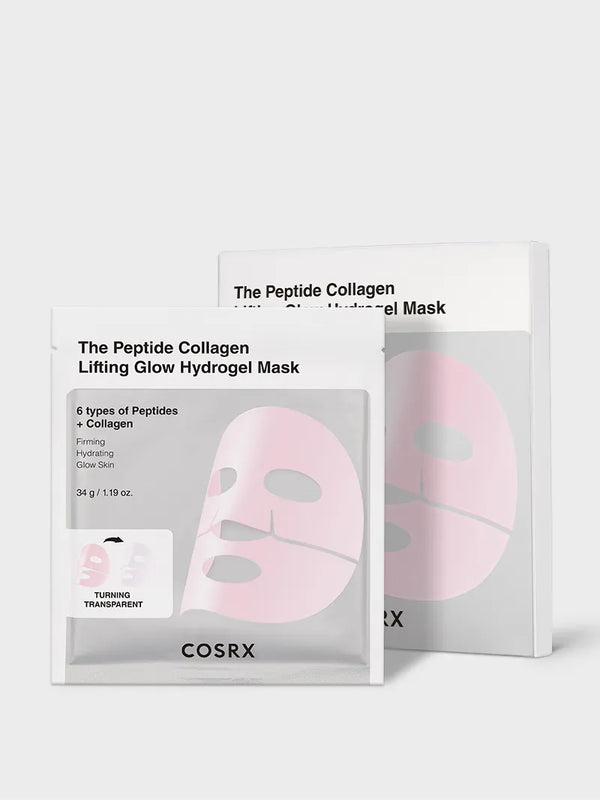 COSRX The Peptide Collagen Lifting Glow Hydrogel Mask - 3pcs — official product image