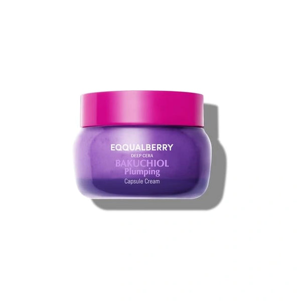 Eqqualberry DEEP CERA Bakuchiol Plumping Capsule Cream — Provides nourishing hydration for a soft, cushioned feel