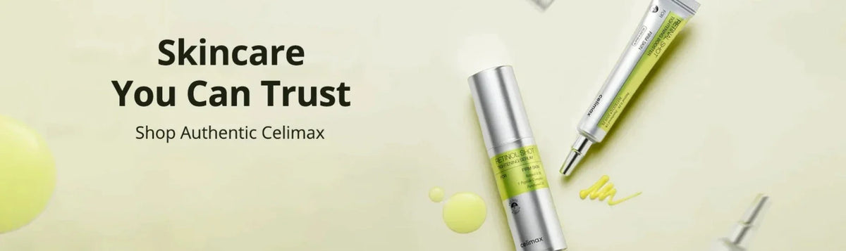 CELIMAX collection banner featuring products at K-Beauty Shine