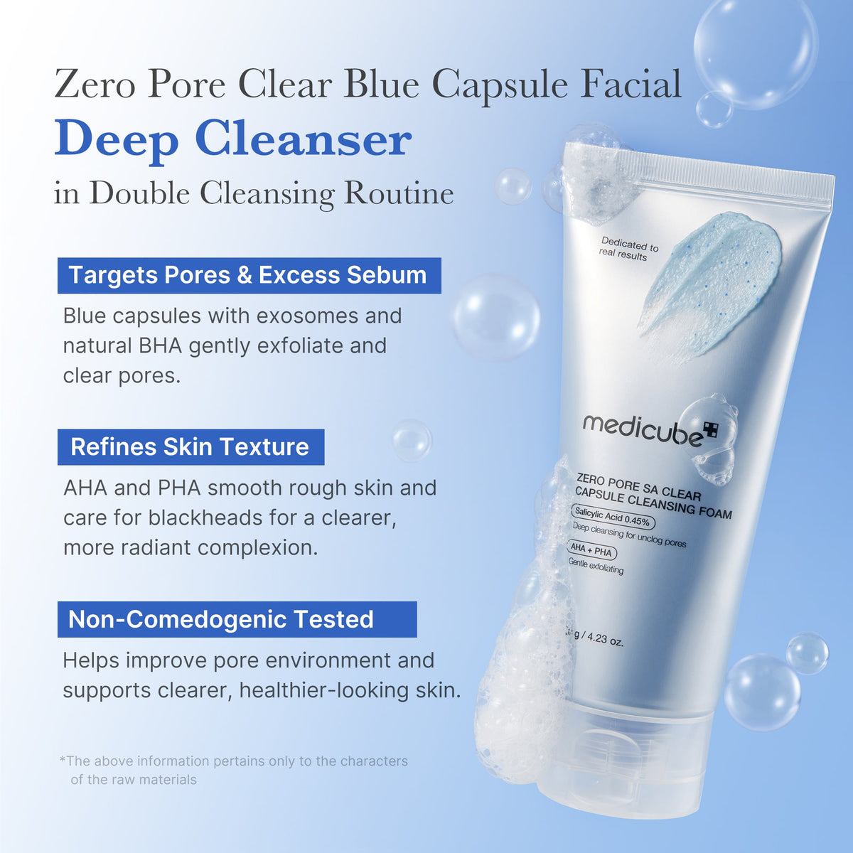 Medicube Zero Pore SA Clear Capsule Cleansing Foam — official gallery image 2