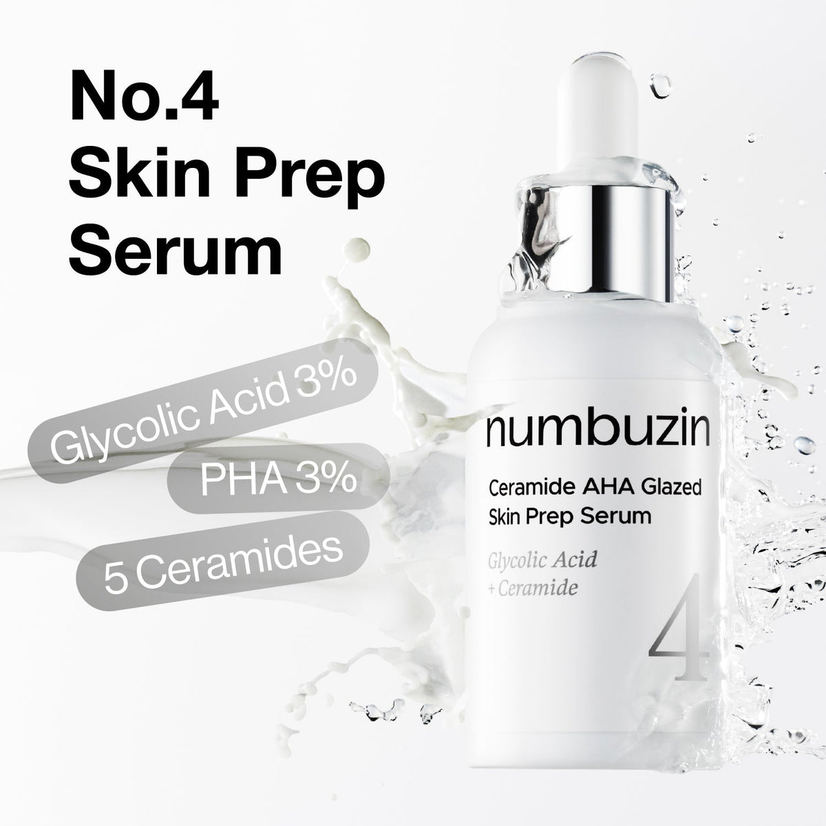 Numbuzin No.4 Ceramide AHA Glazed Skin Prep Serum — Product detail 3