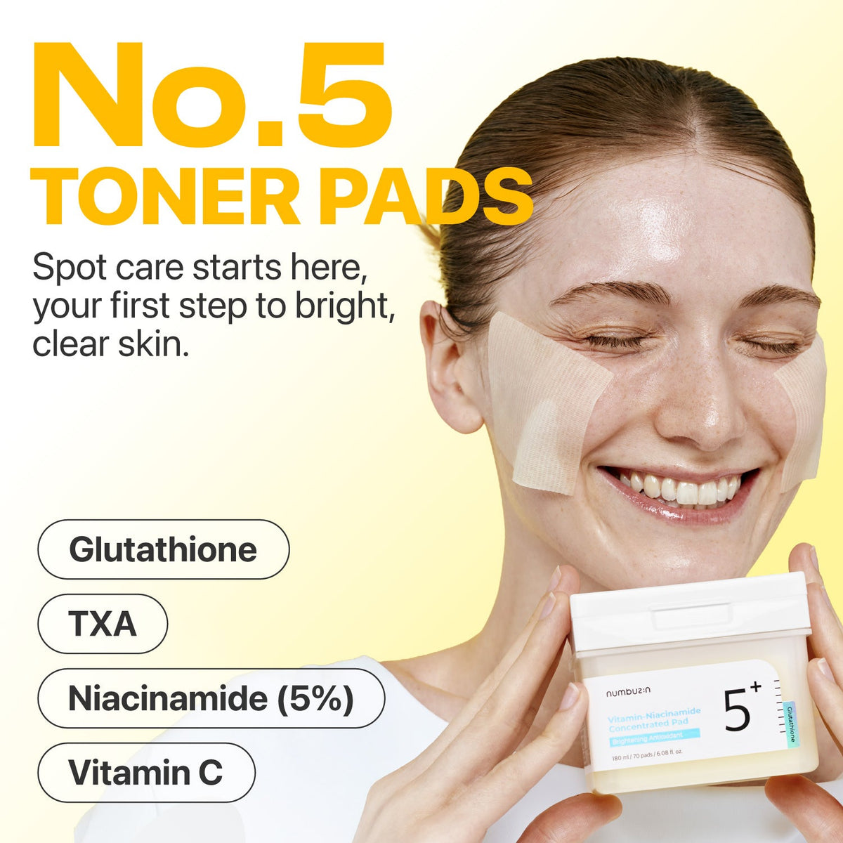 Numbuzin No.5 Vitamin-Niacinamide Concentrated Pads — Product detail 4