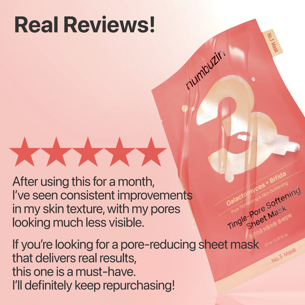 Numbuzin No.3 Tingle-Pore Softening Sheet Mask — Official product detail 8