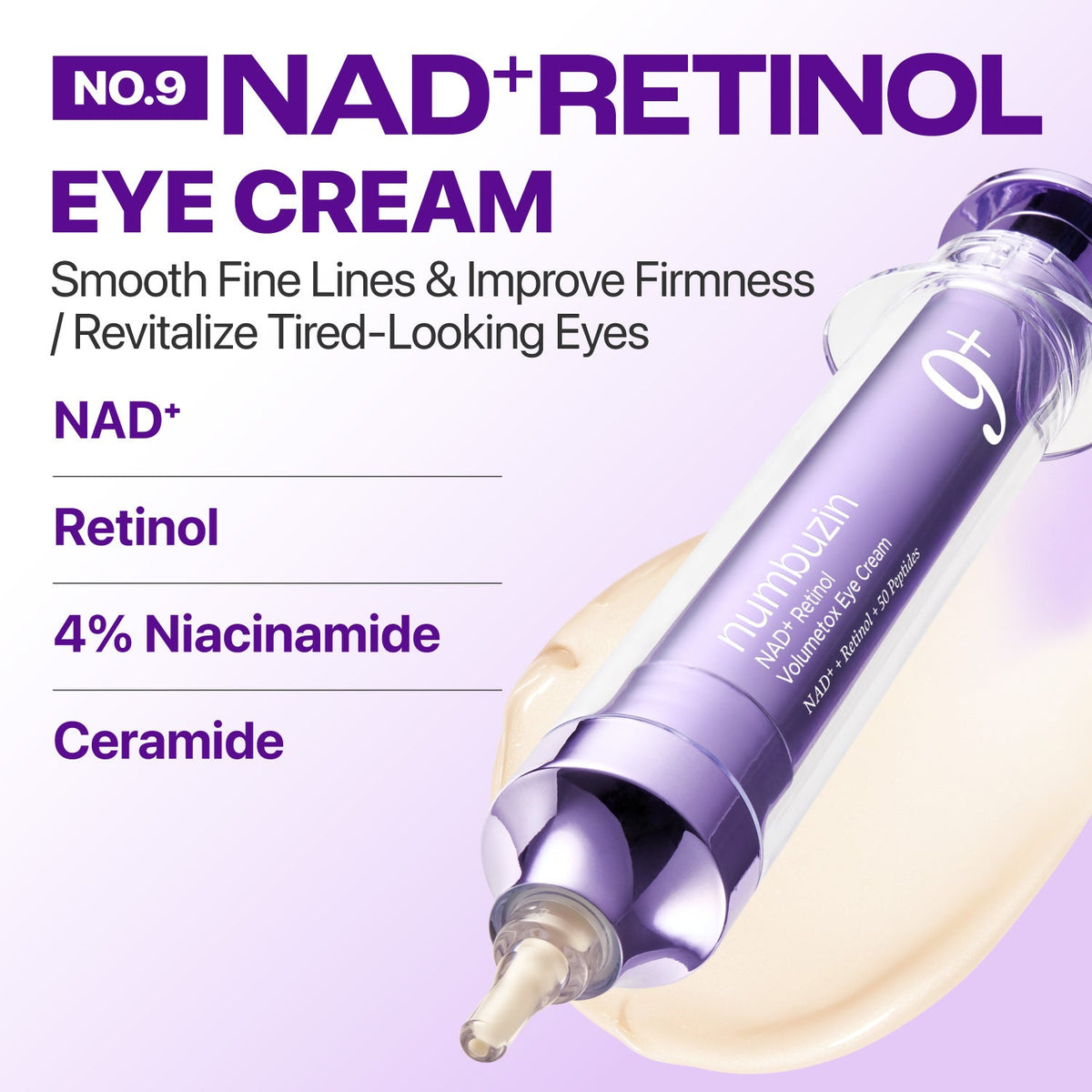 Numbuzin No.9 NAD+ Retinol Volumetox Eye Cream — Official product detail 3