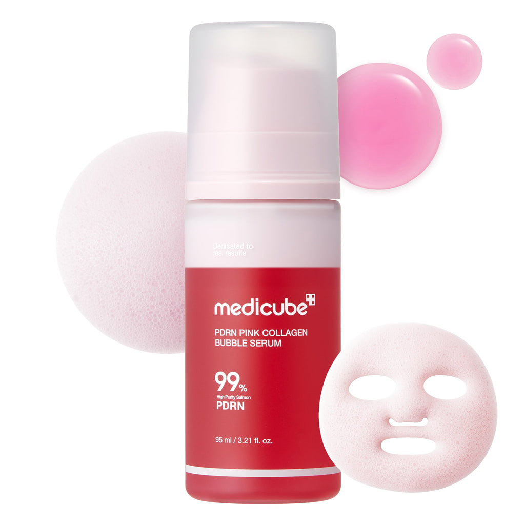 Medicube PDRN Pink Collagen Bubble Serum — official product image