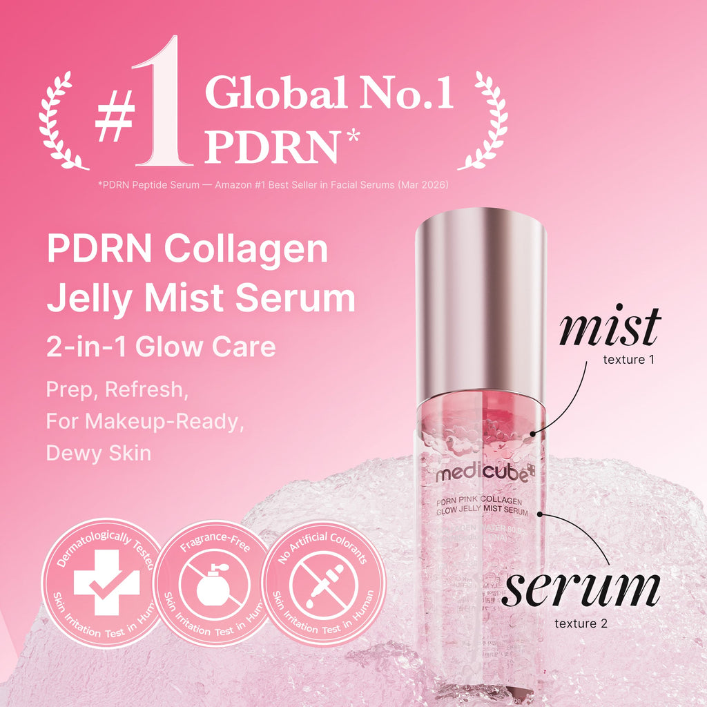 Medicube PDRN Pink Collagen Glow Jelly Mist Serum — official gallery image 2
