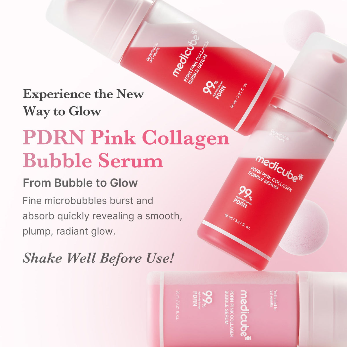 Medicube PDRN Pink Collagen Bubble Serum — official gallery image 2