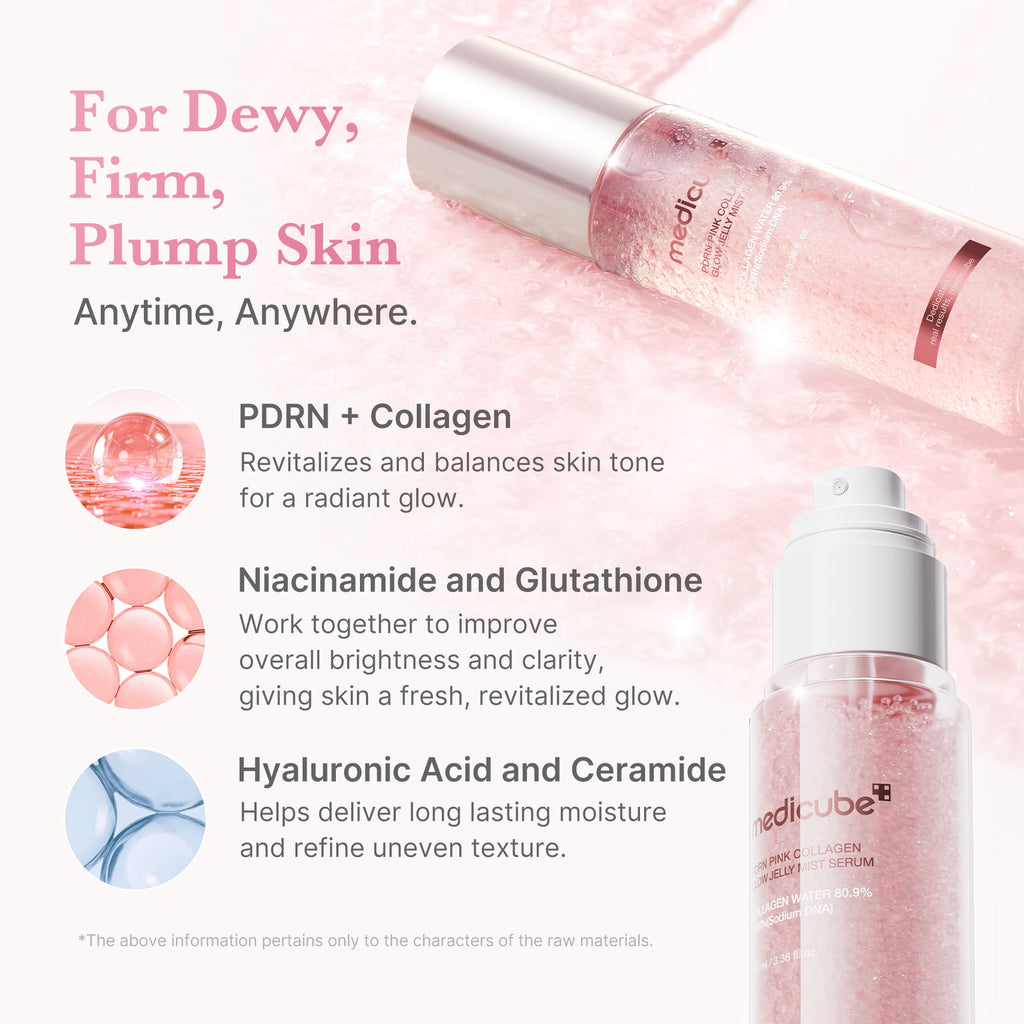 Medicube PDRN Pink Collagen Glow Jelly Mist Serum — official gallery image 3