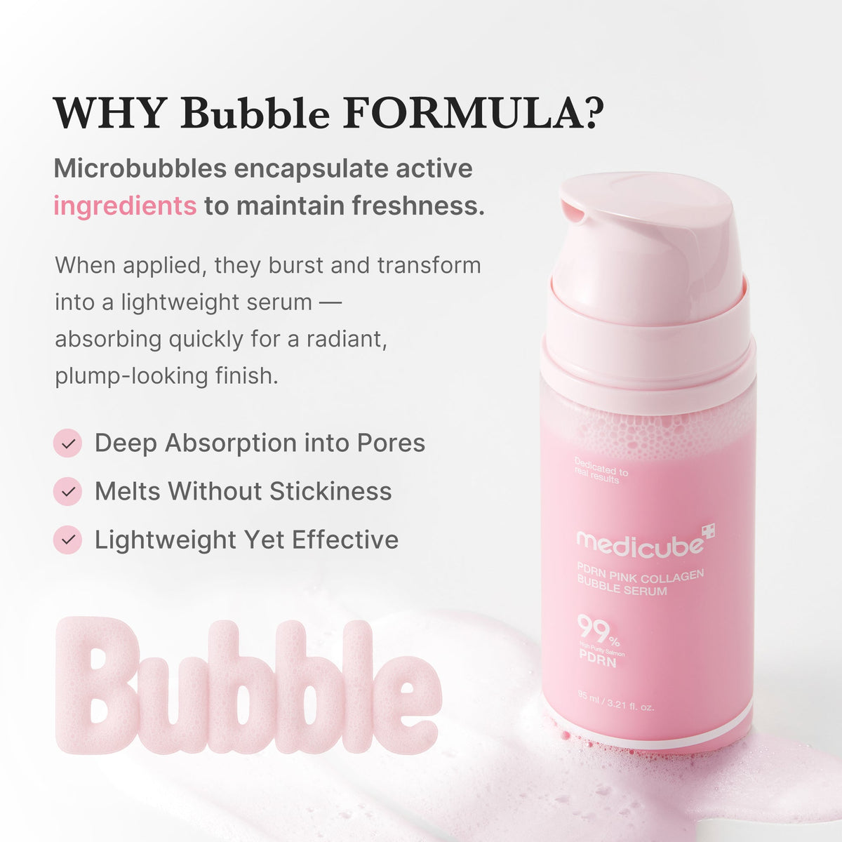 Medicube PDRN Pink Collagen Bubble Serum — official gallery image 5