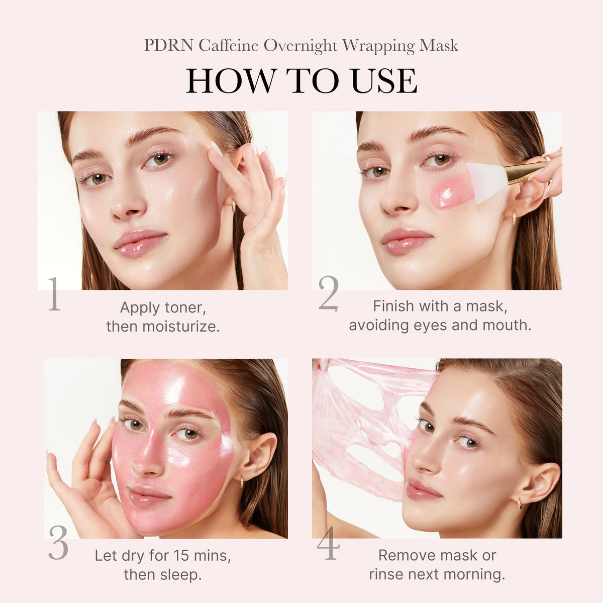 Medicube PDRN Pink Caffeine Overnight Wrapping Mask — official gallery image 4