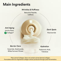 Abib Non-Animal Collagen Eye Cream Jericho Rose Tube: collagen bakuchiol and moisture ingredients