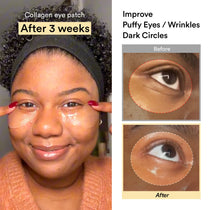 Abib Vegan Collagen Eye Patch Jericho Rose Jelly: before and after eye care images
