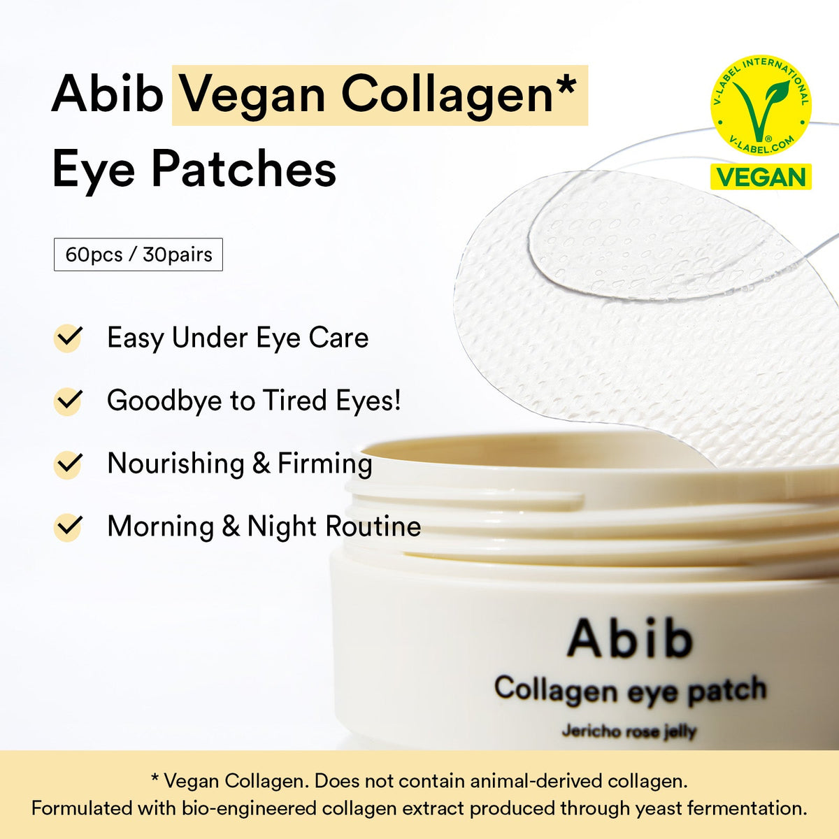 Abib Vegan Collagen Eye Patch Jericho Rose Jelly: vegan collagen eye care benefits