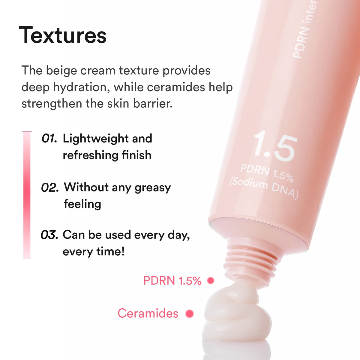Abib PDRN Intensive Cream 1.5 Tube: cream texture and finish