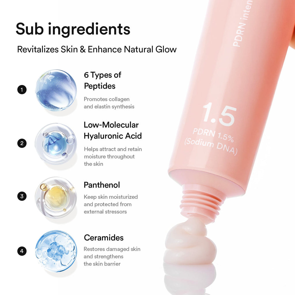 Abib PDRN Intensive Cream 1.5 Tube: peptides hyaluronic acid panthenol and ceramides