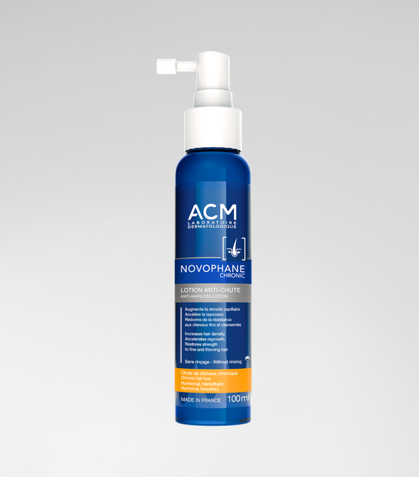 ACM Novophane Chronic Anti-Hair Loss Lotion: 100 ml scalp lotion spray bottle