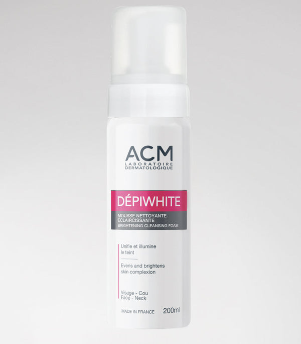 ACM Dépiwhite Brightening Cleansing Foam: 200 ml cleansing foam pump bottle