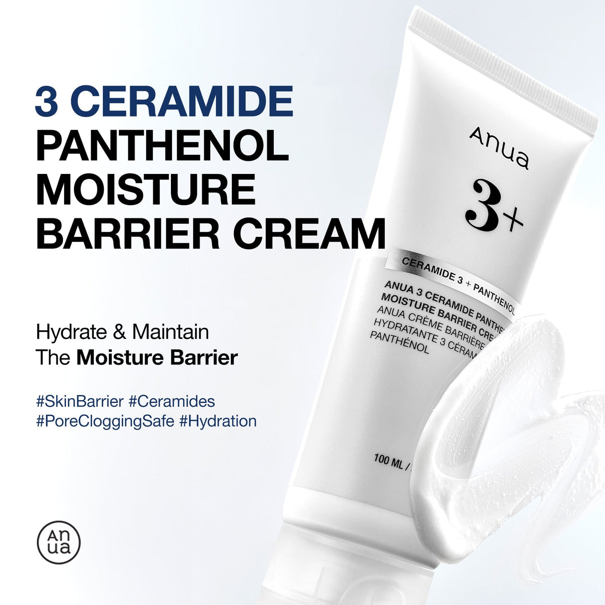 Anua 3 Ceramide Panthenol Moisture Barrier Cream: key ingredient and formula information