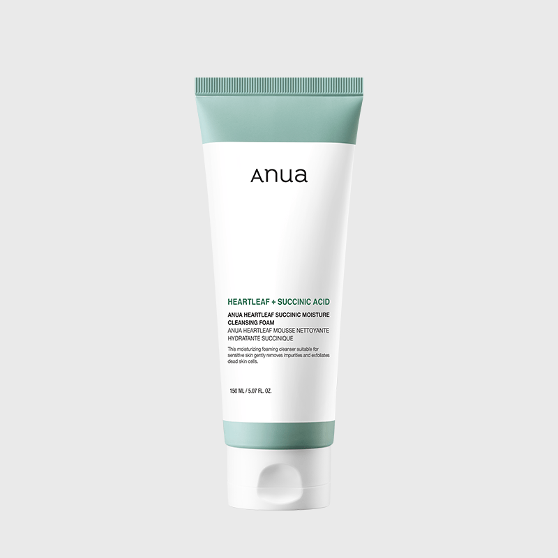 Anua Heartleaf Succinic Moisture Cleansing Foam 150 ml: product packaging