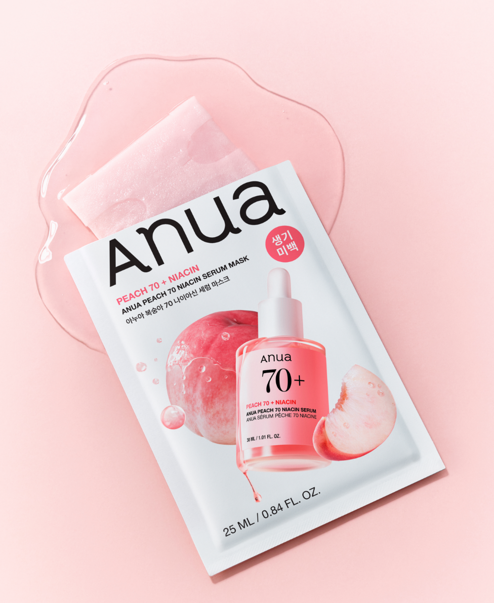 Anua Peach 70 Niacin Serum Mask - peach serum mask pouch presentation