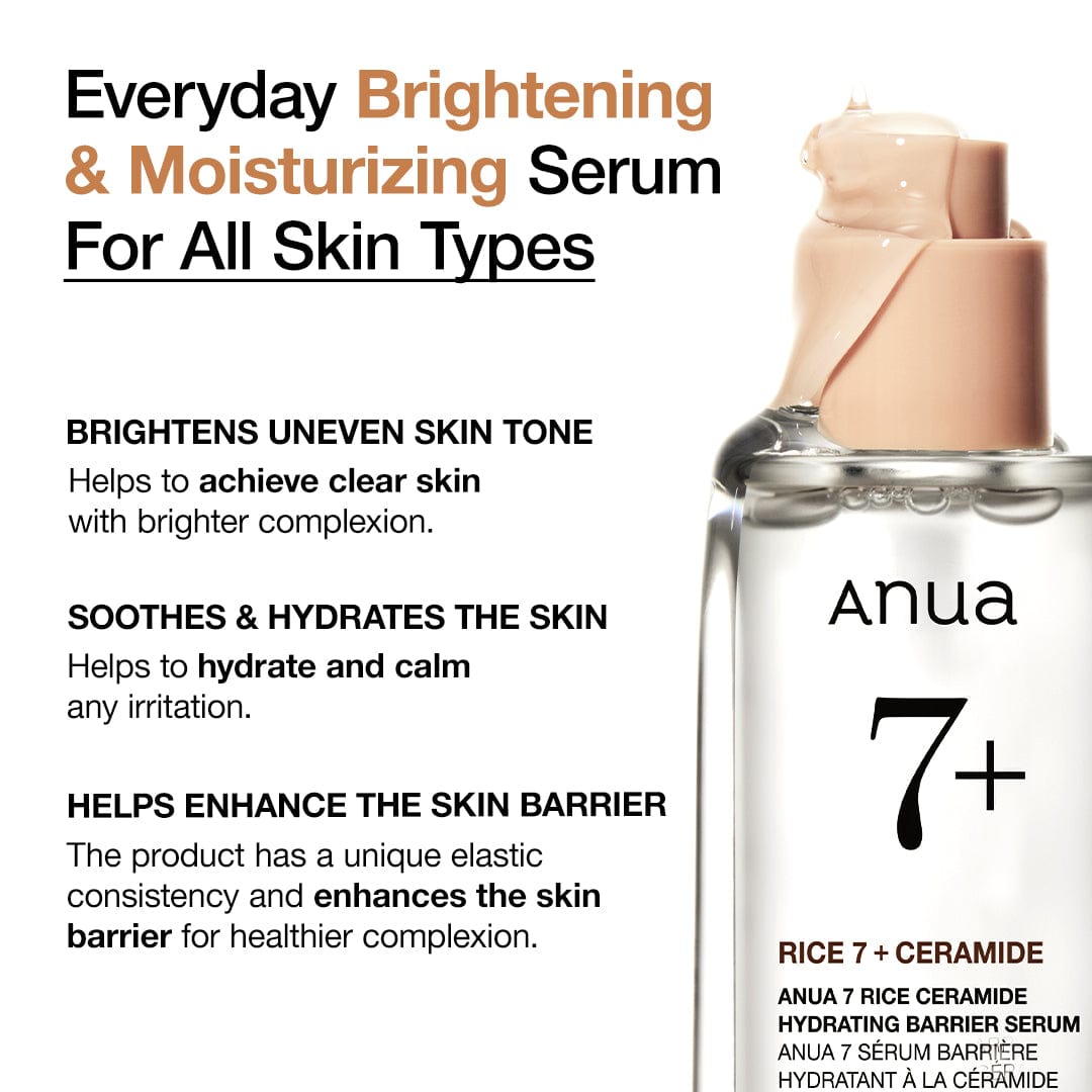 Anua Rice Ceramide 7 Hydrating Barrier Serum: daily hydrating serum overview