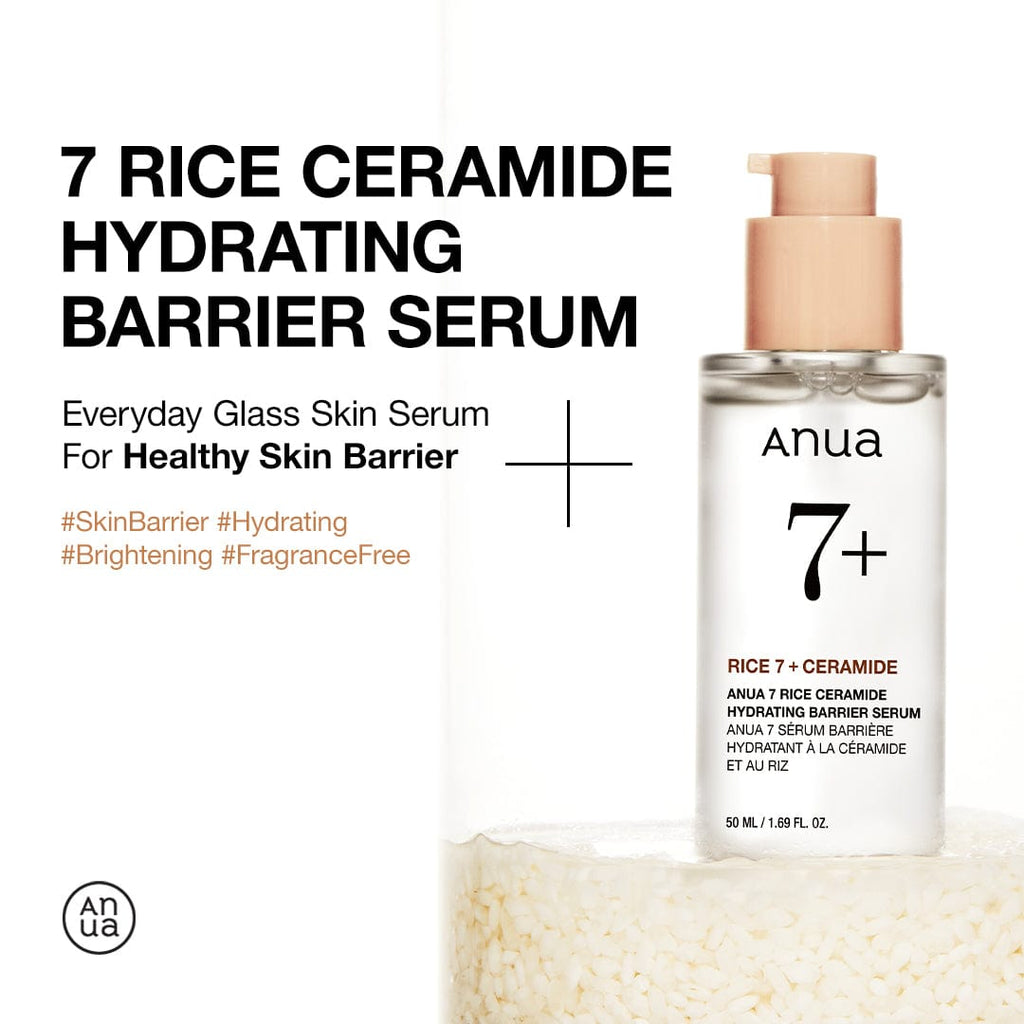 Anua Rice Ceramide 7 Hydrating Barrier Serum: product texture and care overview
