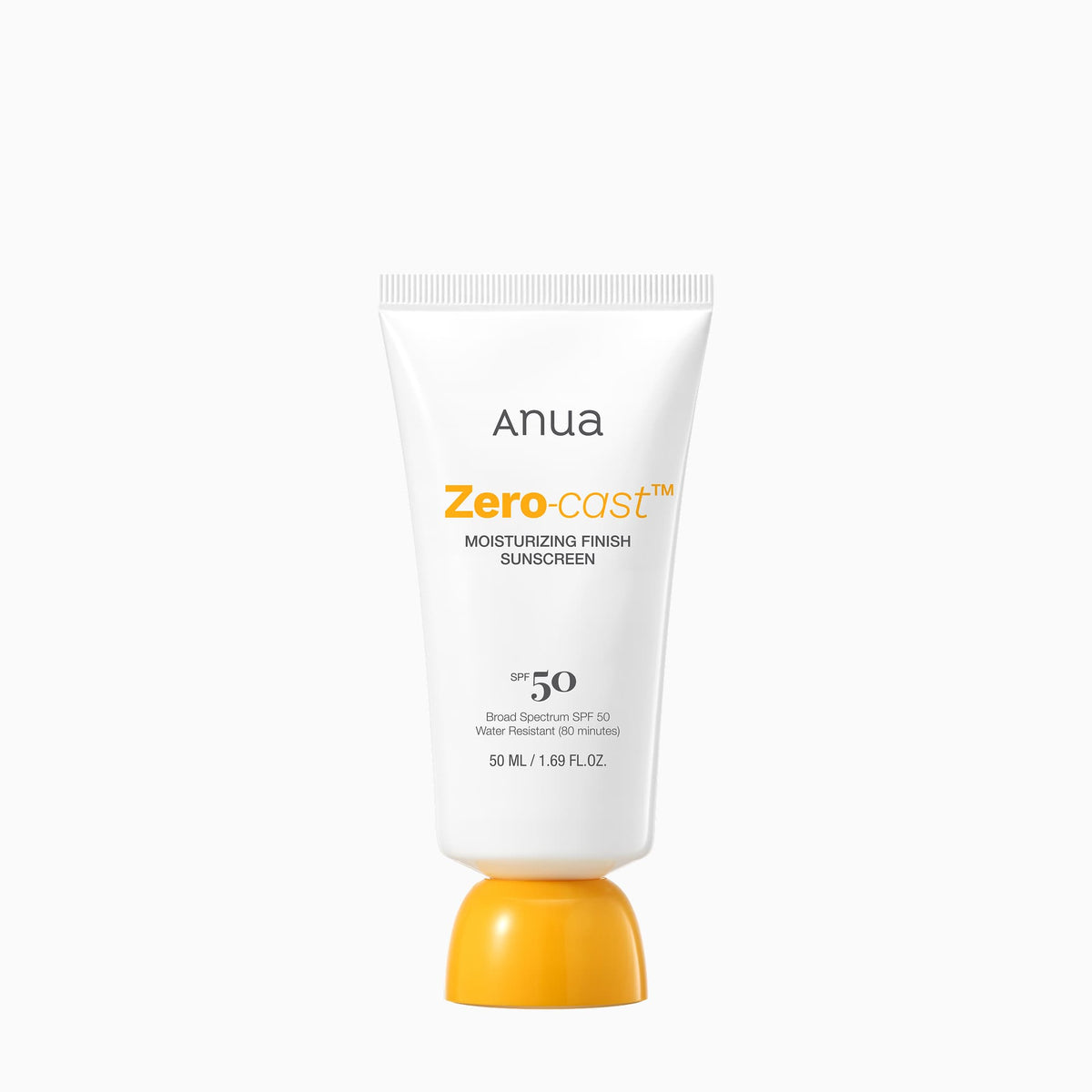 Anua Zero-cast Moisturizing Finish Sunscreen 50 ml: product packaging