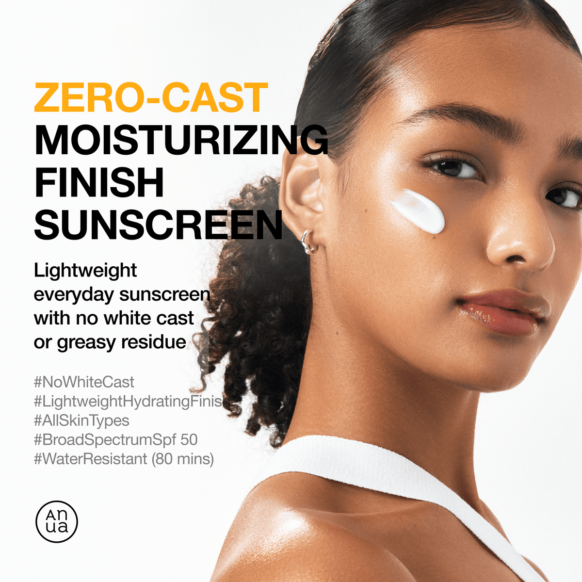 Anua Zero-cast Moisturizing Finish Sunscreen 50 ml: official sunscreen finish and benefits overview