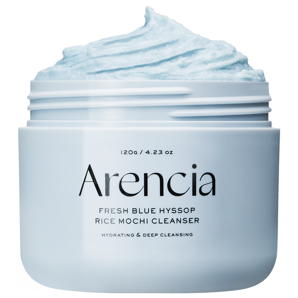 Arencia Fresh Blue Hyssop Rice Mochi Cleanser 120 g - front product view