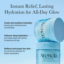 Arencia PDRN Hyaluronic Deep Hydration Pads 90 pads / 200 ml - formula and texture presentation