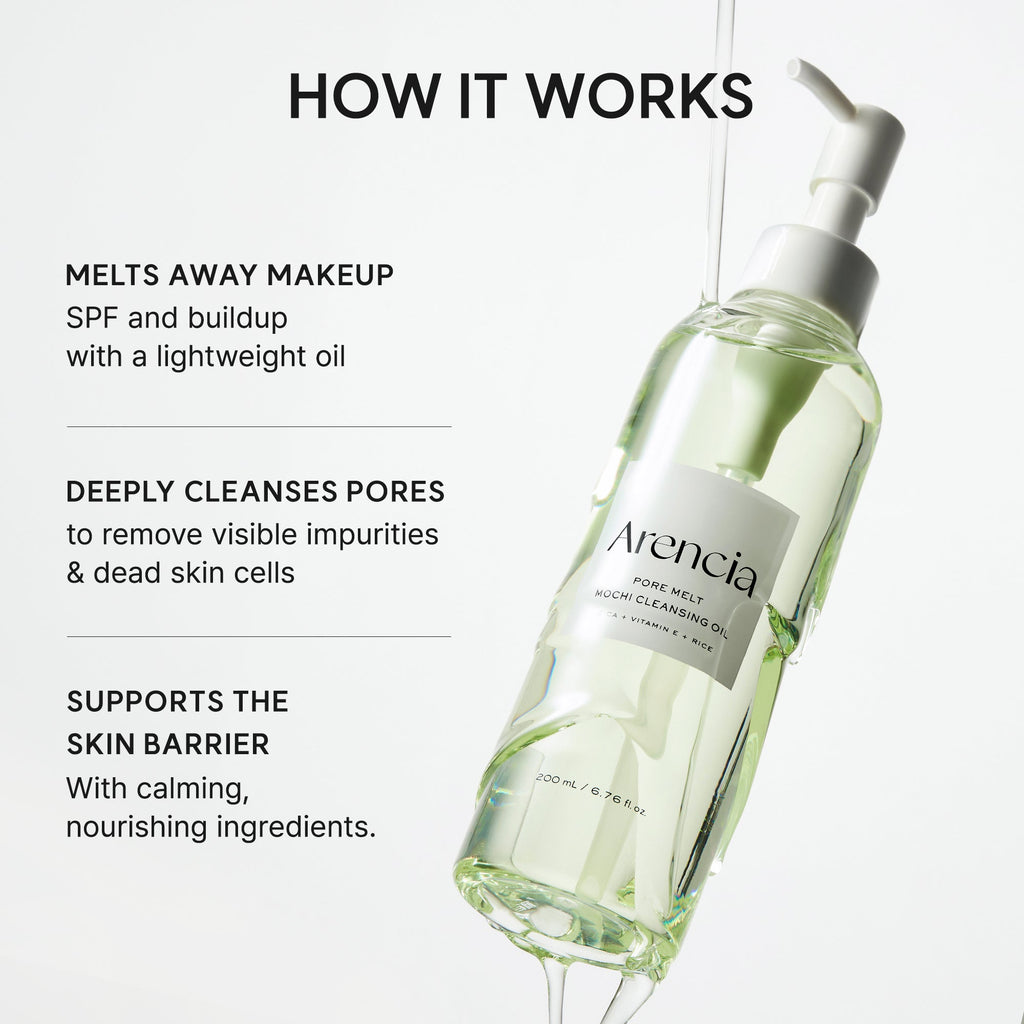 Arencia Pore Melt Mochi Cleansing Oil 200 ml - official skincare guide