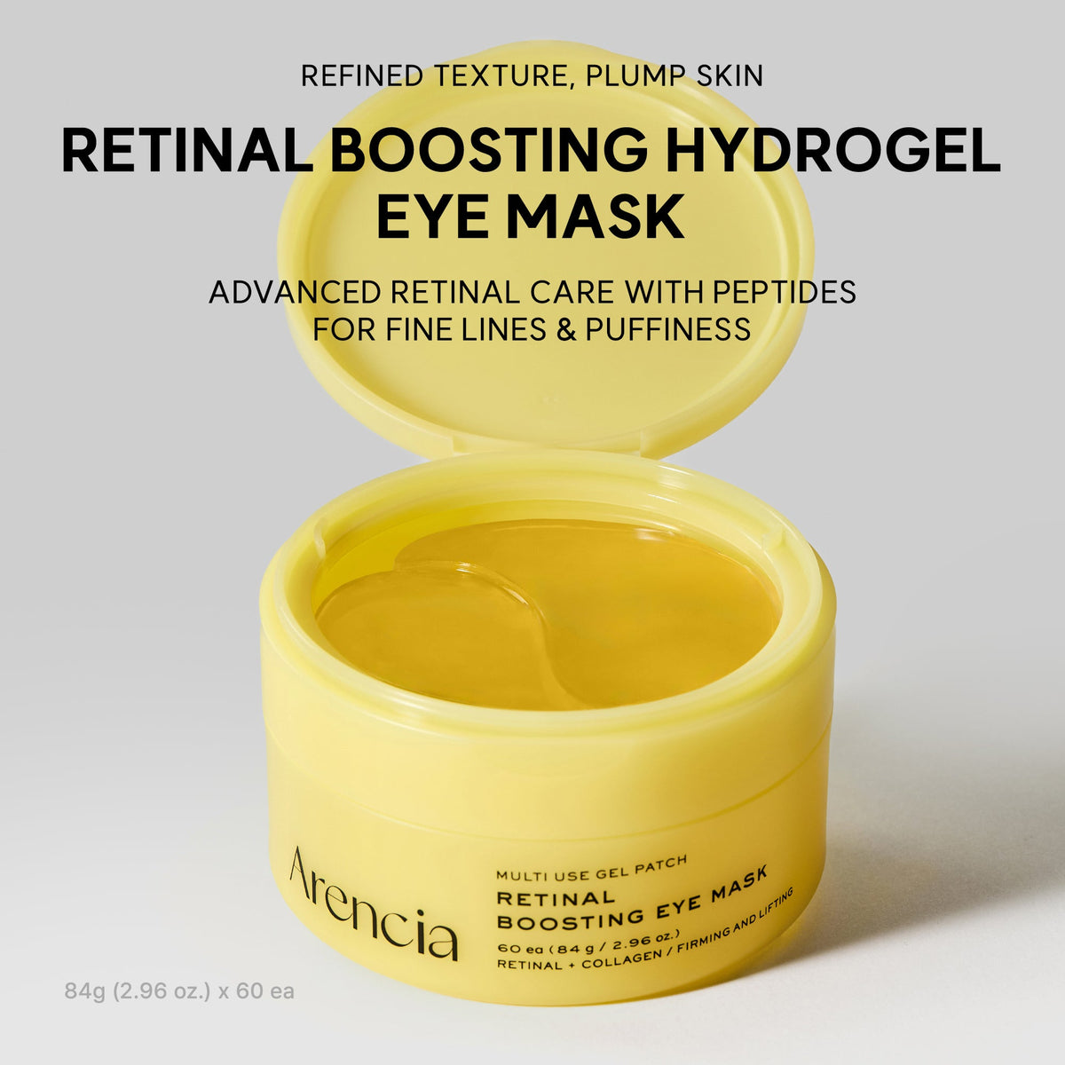 Arencia Retinal Boosting Eye Mask 60 patches - key ingredient presentation