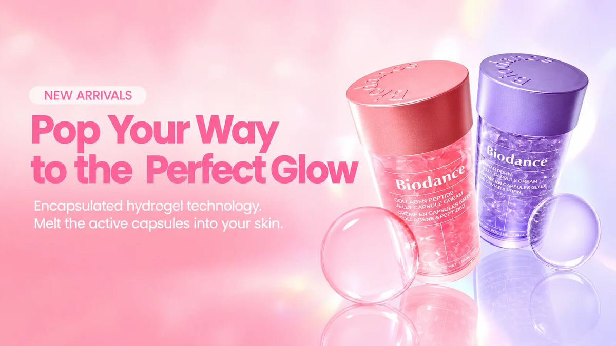 Biodance collagen peptide and caviar PDRN capsule creams for a hydrated glow