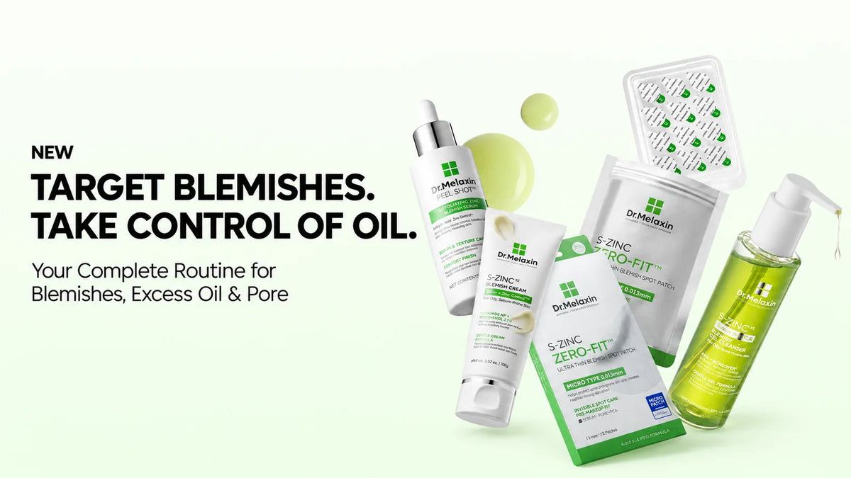Dr. Melaxin S Zinc skincare routine for blemish-prone skin