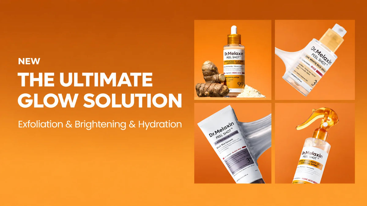 Dr. Melaxin Peel Shot skincare selection for smoother-looking skin