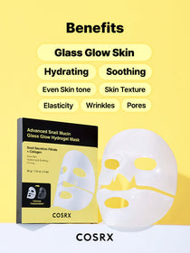 COSRX Advanced Snail Mucin Glass Glow Hydrogel Mask - 3pcs — official product gallery image 4
