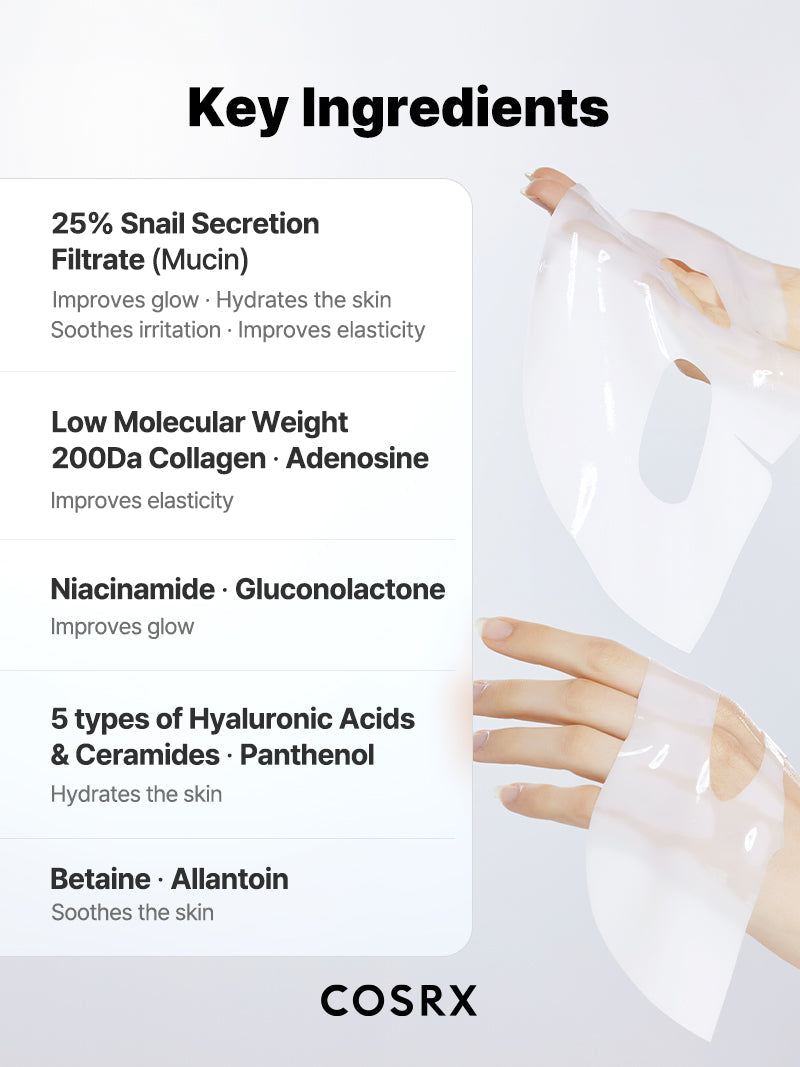 COSRX Advanced Snail Mucin Glass Glow Hydrogel Mask - 3pcs — official product gallery image 11